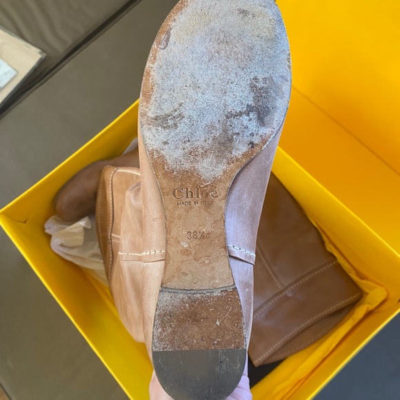 Chloe Tall Brown/Tan Boots - Picture 3 of 5